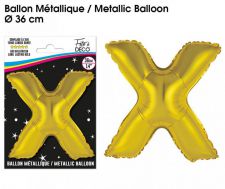 ballon metallique gold lettres x 