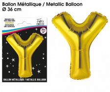 ballon metallique gold lettres y 