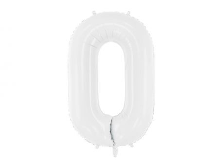 ballon alu chiffre 0 blanc 