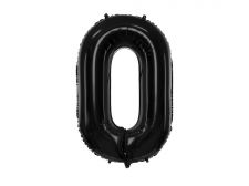 ballon alu chiffre 0 noir 