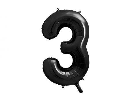 ballon alu chiffre 3 noir 