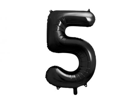 ballon alu chiffre 5 noir 