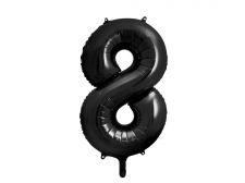 ballon alu chiffre 8 noir 