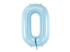 ballon alu chiffre 0 bleu ciel 