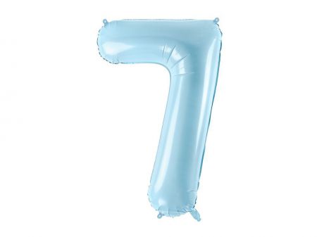 ballon alu chiffre 7 bleu ciel 