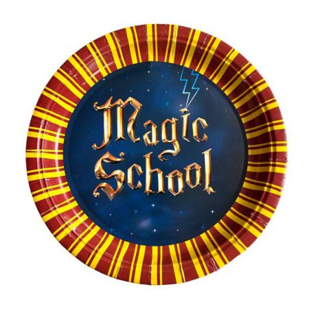 assiette en carton magic school 