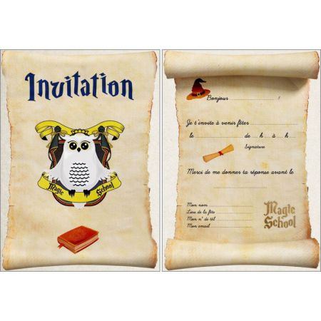 invitations magic school 