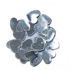 confettis coeur 18 gr argent anniversaire communion mariage fete feudartifice cotillons