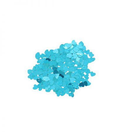 confettis coeur 18 gr turquoise anniversaire communion mariage fete feudartifice cotillons 