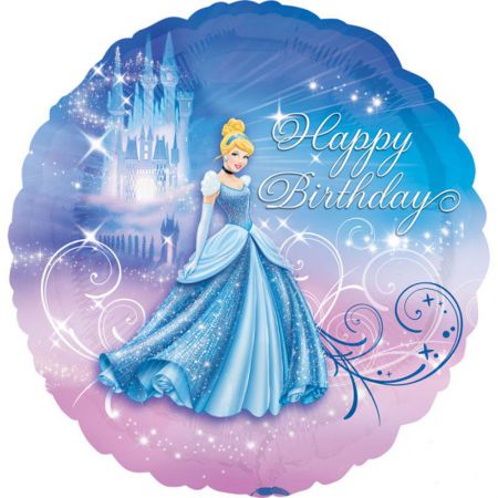 ballon alu cendrillon happy birthday 