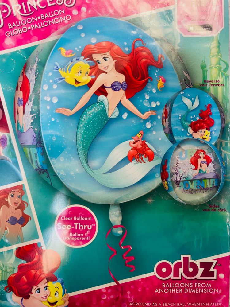 Ballon Alu Ovale Ariel Petite Sirène