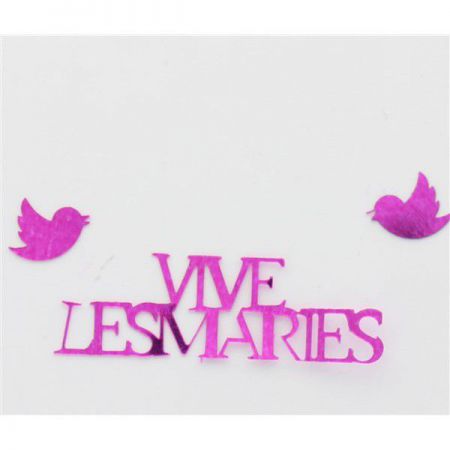 confetti fuschia vive les maries 18gr anniversaire communion mariage fete feudartifice cotillons 