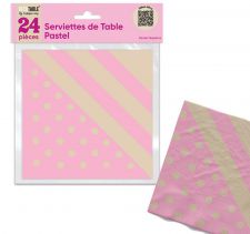 serviette rose collection pastel 