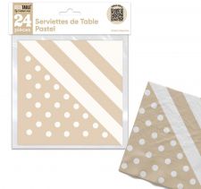 serviette beige collection pastel 