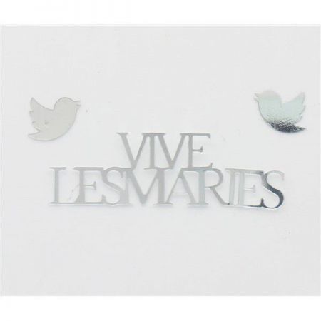 confetti blanc vive les maries 18gr anniversaire communion mariage fete feudartifice cotillons 