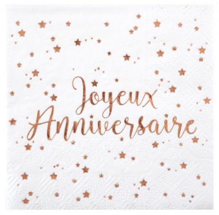 serviette apero metal rosegold 