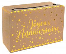 tirelire anniversaire metal naturel 