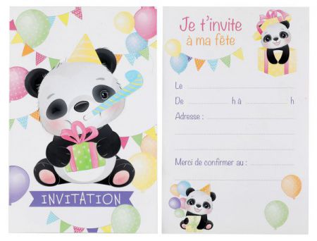 carte invitation panda 