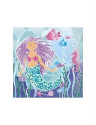 serviettes sirene pastel 