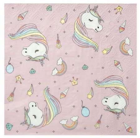 serviette licorne 