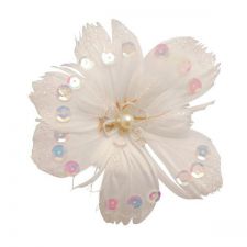 plume blanc et pince 4 pcs anniversaire communion mariage fete feudartifice cotillons