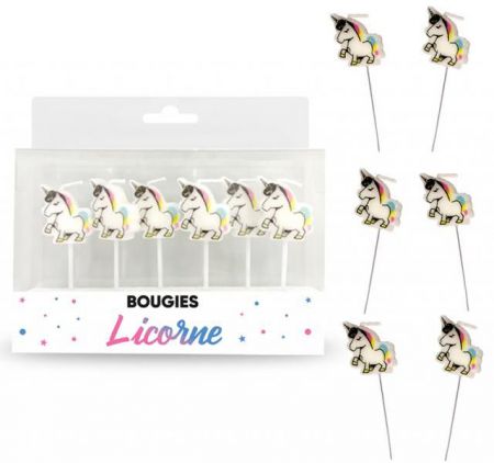 bougies pics licorne 