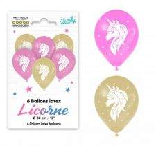 sachet ballons licorne x6 