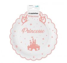 6 assiettes princesse 