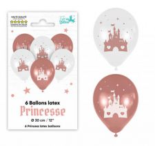 sachet 6 ballons princesse 