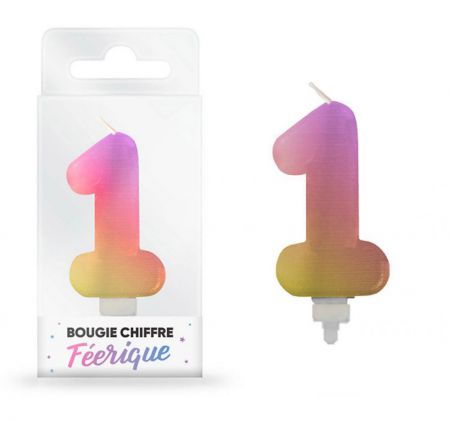 bougie feerique chiffre 1 