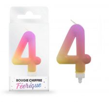 bougie feerique chiffre 4 