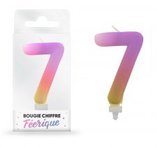 bougie feerique chiffre 7 