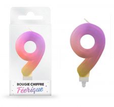 bougie feerique chiffre 9 