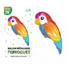 ballon metallique perroquet 