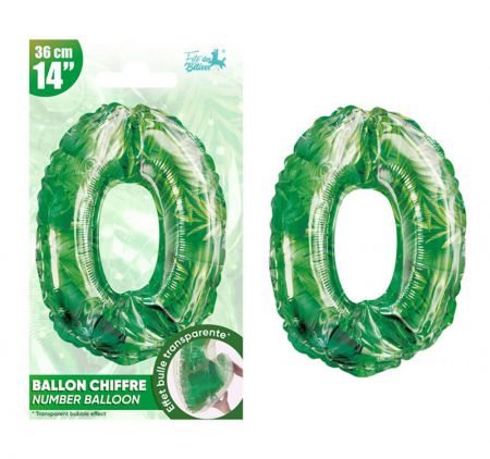 ballon jungle chiffre 0 