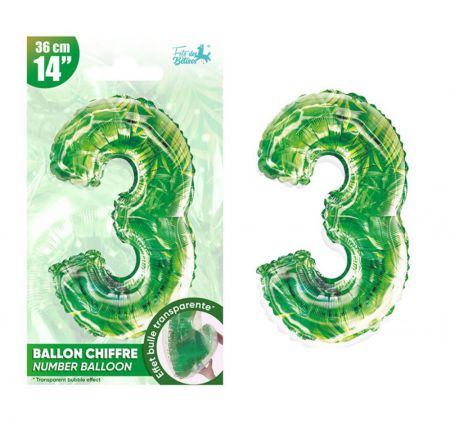 ballon jungle chiffre 3 