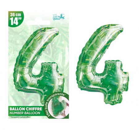 ballon jungle chiffre 4 