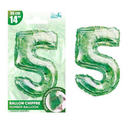 ballon jungle chiffre 5 