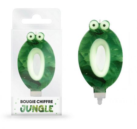 bougie jungle chiffre 0 