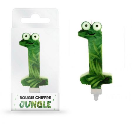 bougie jungle chiffre 1 