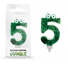 bougie jungle chiffre 5 