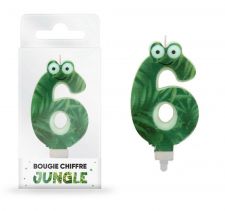 bougie jungle chiffre 6 