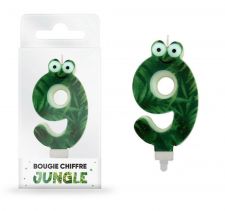 bougie jungle chiffre 9 