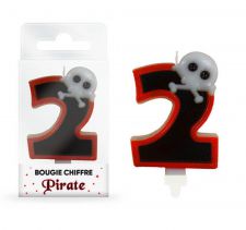 bougie pirate chiffre 2 