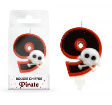 bougie pirate chiffre 9 