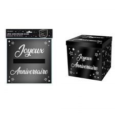 urne metallique anniversaire noir 