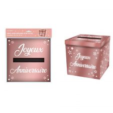 urne metallique anniversaire rose gold 