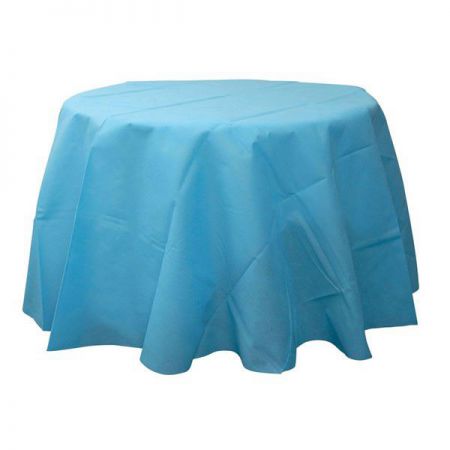 nappe ronde turquoise non tisse diametre240m anniversaire communion mariage fete feudartifice cotillons 