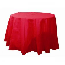 nappe ronde rouge non tisse diametre240m anniversaire communion mariage fete feudartifice cotillons