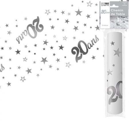 chemin de table argent 20 ans 